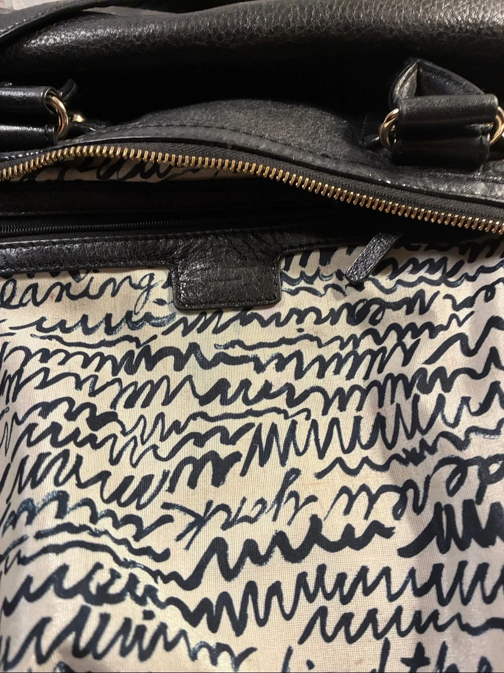 Genuine Kate Spade Black Slouchy Pebbled Leather Shoulder Satchel
